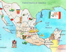 Image result for Simple Map of Mexico Children's
