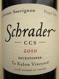 Image result for Schrader Cabernet Sauvignon CCS Beckstoffer To Kalon