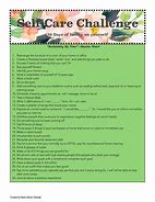 Image result for Self-Care Challenge List Image