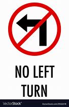 Image result for No Left Turn Sign Sllhoutte Vector