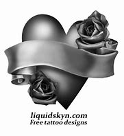 Image result for Scroll Heart Tattoo Designs