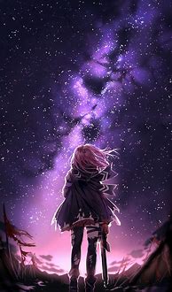Image result for Beautiful Anime Girl Galaxy