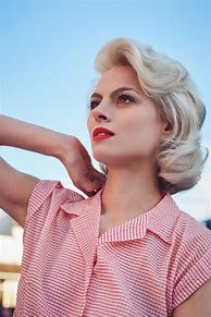Image result for Hairstyles 50s Housewife Makeup