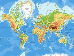 Image result for Detailed Physical and Political World Map