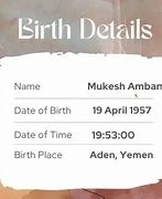 Image result for Mukesh Ambani Birthchart