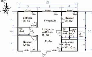 Image result for House Floor Plan with Dimensions in Meters