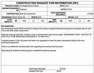 Image result for RFI Construction Example