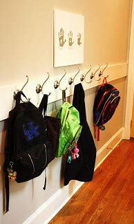 Image result for Backpack Hooks in Hallway