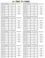 Image result for 12 Week Weight Loss Tracker Floral