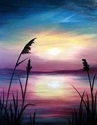 Image result for Spring Silhouette Acrylic Paintings