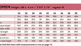 Image result for Size Chart for Women Inches