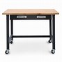 Image result for Steel Workbench with Wooden Top