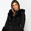 Image result for Black Faux Fur Coat with Hood