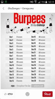 Image result for Burpee Challenge Chart