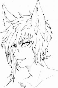 Image result for Anime Neko Boy Line Art