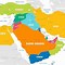Image result for Map of Middle East with Names