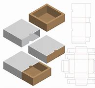 Image result for Square Window Style Packaging Box Template