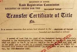 Image result for Title Certificate From City Hall