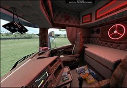 Image result for Cream and Red Scania Interior