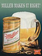 Image result for Vintage Miller Beer Sign