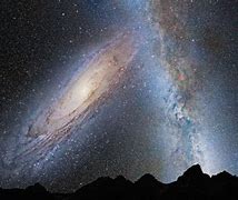 Image result for The Milky Way Collision with Andromeda Galaxy Sky 5 Billion Years