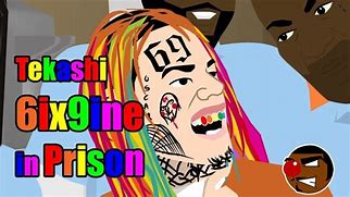 Image result for 6Ix9ine in Jail Cartoon Drawing