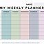 Image result for Planner Templates for Students
