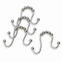 Image result for Double Shower Curtain Hooks
