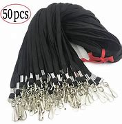 Image result for Black Lanyard with Clip