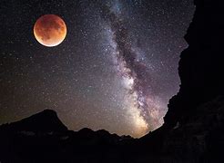 Image result for Milky Way Wirh Moon
