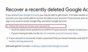 Image result for Recover Deleted Gmail Account