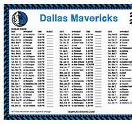 Image result for Dallas Mavericks Home Schedule Printable