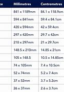 Image result for Copy Paper Size Chart