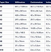 Image result for A3 Size Chart