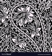 Image result for Paisley Pattern Black and White Vector