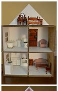 Image result for Wooden Dollhouse with Storage Boxes