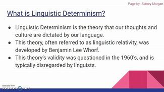 Image result for Linguistic Determinism