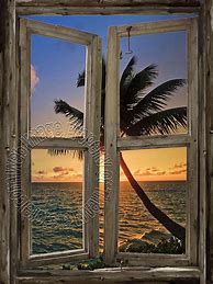 Image result for Beach Cabin Window Mural