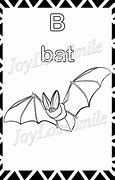 Image result for B for Bat Coloring Page