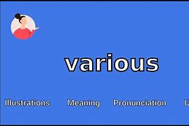 Image result for Various Meaning