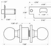 Image result for Door Knob Hole Size