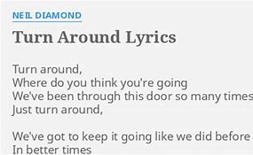 Image result for Freddie and the Dreamers Turn Around Lyrics