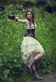 Image result for Steampunk Cyborg Girl