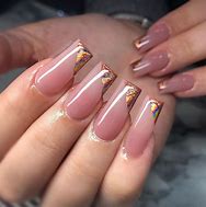 Image result for Navy and Rose Gold Nails