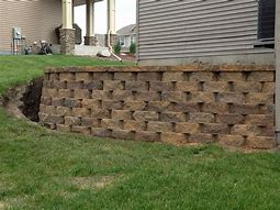 Image result for Sloped Retaining Wall