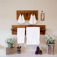 Image result for Rustic Bath Towel Holder