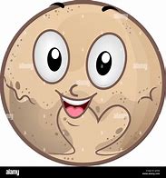 Image result for Pluto Planet Cartoon with Face