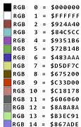 Image result for Commodore 64 Color Palette