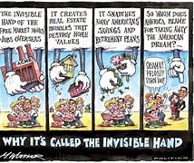 Image result for Invisible Hand Political Cartoon