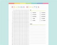 Image result for Reading Minutes Printable Chart